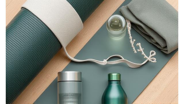 Eco-friendly yoga mat and accessories